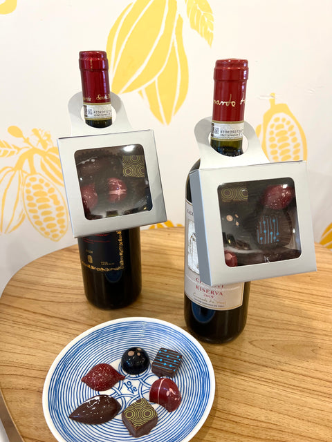 Wine Pairing (Chocolate Box Only) - Cocoa40 Inc. - Extraordinary Gourmet Chocolate Gifts in Toronto! Our chocolates, confections and gelato are made by hand in Newmarket, Ontario. Shop small and support local.