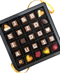 Custom Chocolate Letter Box - Made to Order - Cocoa40 Inc. - Extraordinary Gourmet Chocolate Gifts in Toronto! Our chocolates, confections and gelato are made by hand in Newmarket, Ontario. Shop small and support local.