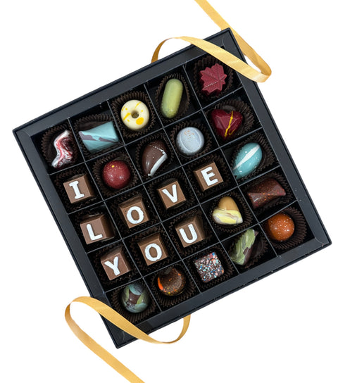 Boîte aux lettres en chocolat « Je t'aime »