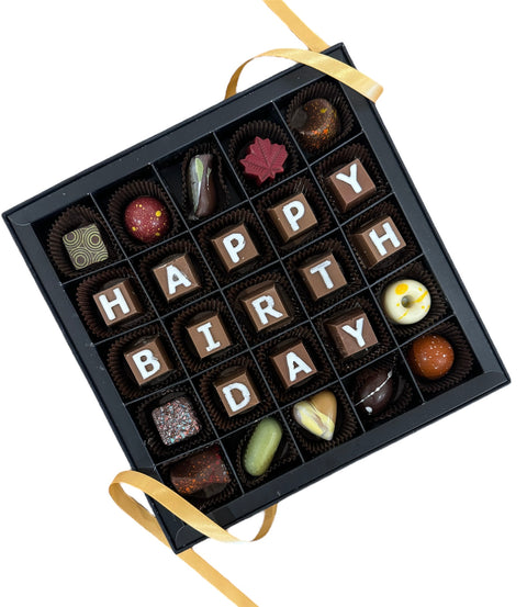 Coffret de chocolats « Joyeux anniversaire »