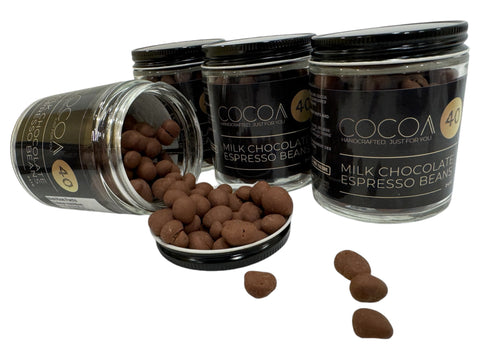 Grains d'espresso enrobés de chocolat