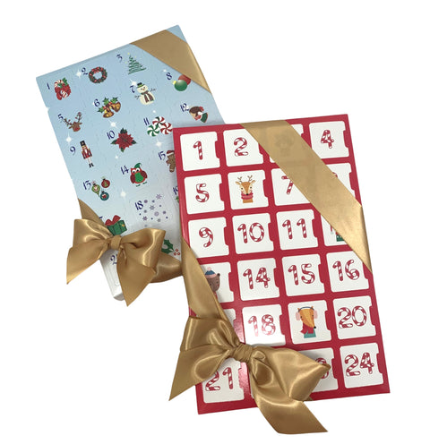 Gourmet Solid Chocolate Advent Calendar - Cocoa40 Inc. - Extraordinary Gourmet Chocolate Gifts in Toronto! Our chocolates, confections and gelato are made by hand in Newmarket, Ontario. Shop small and support local.