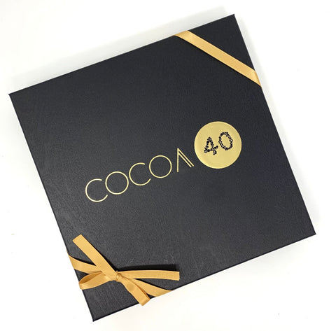 “Happy Birthday” Chocolate Box - Cocoa40 Inc. - Extraordinary Gourmet Chocolate Gifts in Toronto! Our chocolates, confections and gelato are made by hand in Newmarket, Ontario. Shop small and support local.