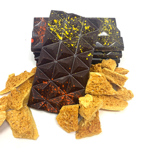 70% Honeycomb Crunch Bar (Dairy-free/Vegan) - #Chocolate4Change - Cocoa40 Inc. - Extraordinary Gourmet Chocolate Gifts in Toronto! Our chocolates, confections and gelato are made by hand in Newmarket, Ontario. Shop small and support local.