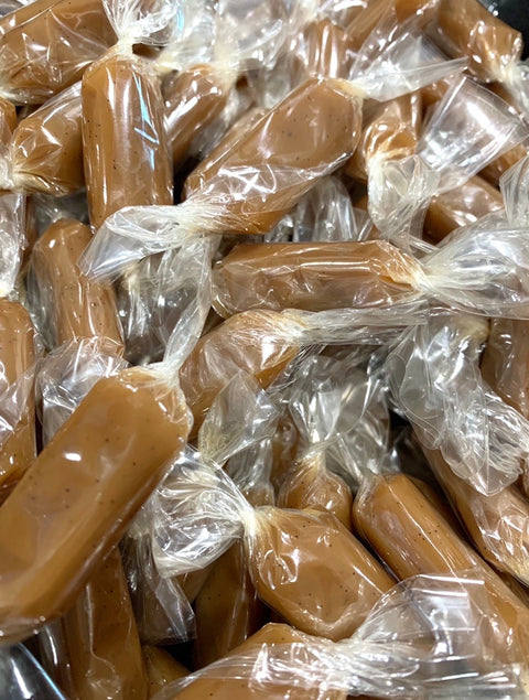 Butterscotch Sea Salt Caramel Candies - Cocoa40 Inc. - Extraordinary Gourmet Chocolate Gifts in Toronto! Our chocolates, confections and gelato are made by hand in Newmarket, Ontario. Shop small and support local.